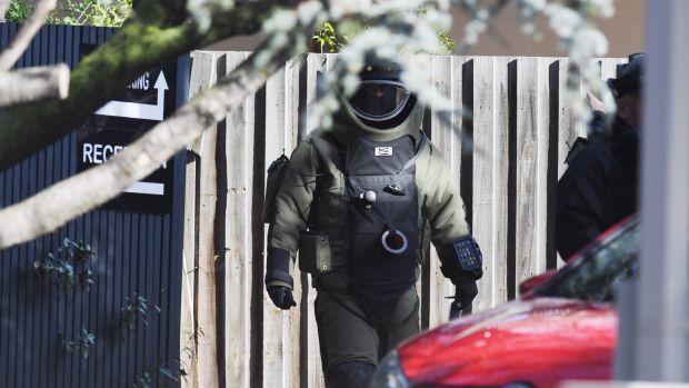 The bomb squad returned to the scene of the Brighton siege on Tuesday.