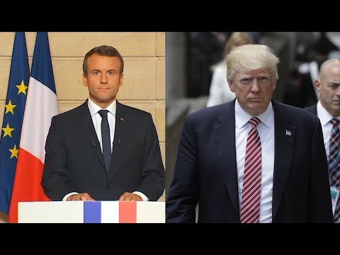 French president excoriates Trump in English over US withdrawal from climate deal