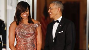 Barack and Michelle Obama at the 2016 state dinner.