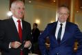 Prime Minister Malcolm Turnbull (left) and Opposition Leader Bill Shorten have both been marked down further over the ...