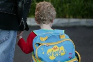 childcare. Afr. generic. 090708. Pic by Michel O'Sullivan. Pic shows a father picking up his son from childcare. Use for ...