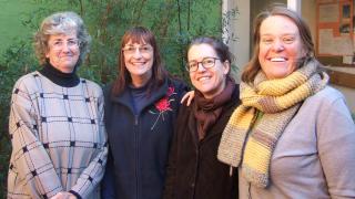 Presenters Gwen Elliot, Pam Vardy, AB, and Millie Ross