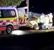 Police at the scene of a serious crash in Caringbah.