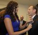 Carla McGrath, seen here with then opposition leader Tony Abbott in 2013, has been appointed to the Australian Press Council.