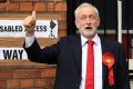 Labour party leader Jeremy Corbyn casts his vote at a polling station at Pakeman Primary School, LOndon, on June 8.