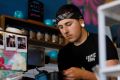 Barista Zac Jarvis working in Little Oink at the Cook shops. This buzzing cafe has thrived despite growing pressure from ...