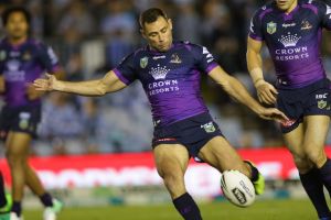 Sparkling performance: Cameron Smith, centre, and Billy Slater were close to their brilliant best.