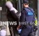 Police arrest five teenage girls in Aurora Lane near Southern Cross Station on Thursday afternoon.