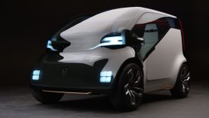 Honda NeuV driverless car concept was displayed at the 2017 Consumer Electronics Show.