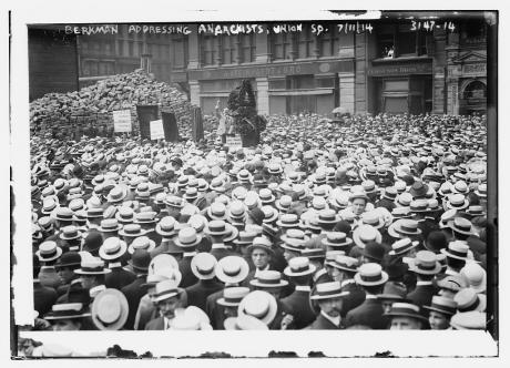 Anarchist Alexander Berkman addresses the crowd