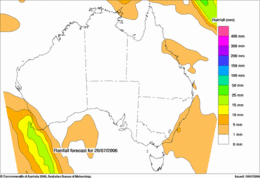 Preview image of forecast rainfall for today