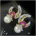 Gold Plated American Diamond Fashion Dangle & Drop Earring