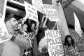 Anti-abortion demonstrators block the doorway of the Preterm Clinic in Cooper Street, Surry Hills,  in 1985.