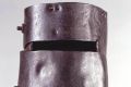 Melbourne, May 18, 2001. The armour, including helmet and breastplate, of legendary bushranger Ned Kelly in its current ...