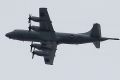 A US P3 Orion surveillance plane flies over Marawi, Philippines, on Friday.