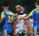 Back with a vengeance: Johnathan Thurston returned in style to destroy the Eels.