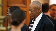 Bill Cosby leaves the courtroom during a break at his sexual assault trial inside the Montgomery County Courthouse in ...