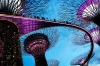 Standing in awe of these amazing techno-nature super trees in Gardens by the Bay in Singapore at twilight.