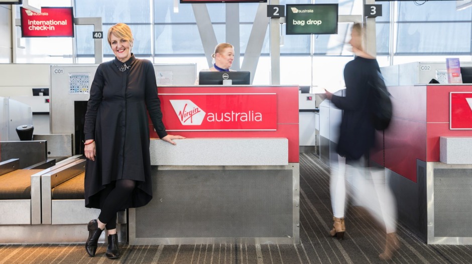 Geyer partner Robyn Lindsey at Sydney Airport. The new customer experience she helped create for Ansett in the ’90s is ...