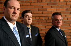 "The Sopranos", starring James Gandolfini, left, Steven Van Zandt and Tony Sirico, is considered the first great ...