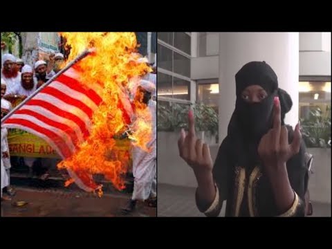 Incredibly Stupid Muslim Woman OWNED For Threatening America