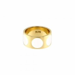 Luna Ring - Bone & Golden Brass