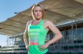 One year to go: Sally Pearson on the Gold Coast.