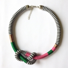 Tendai Neckpiece Pink and Green