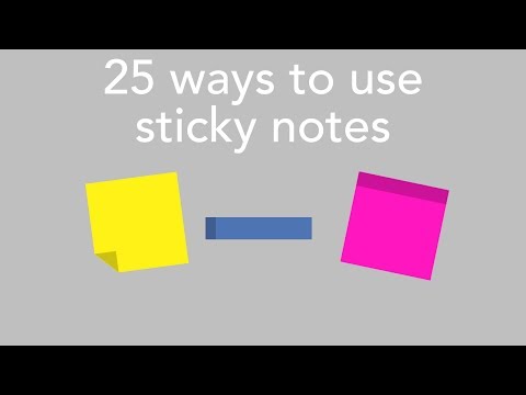 25 ways to use sticky notes