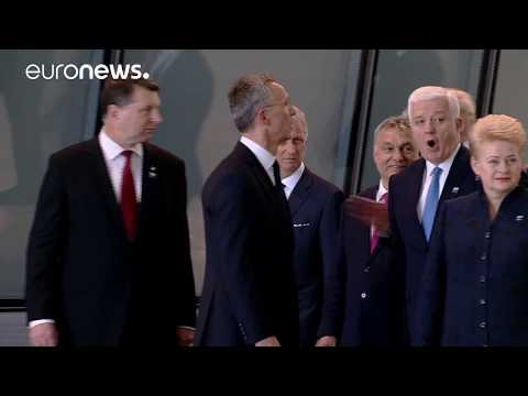 President Trump meets NATO and EU leaders in Brussels