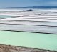 Desert energy - lithium evaporation pools on the salt lakes of Bolivia. 