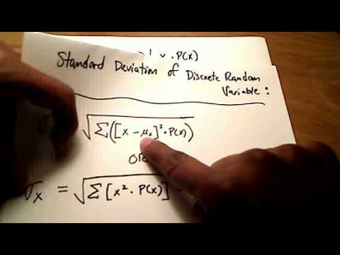 Stats: Find the Mean and Standard Deviation of Discrete Random Variables (by Hand)