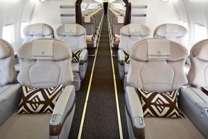 Fiij Airways business class has just eight seats.