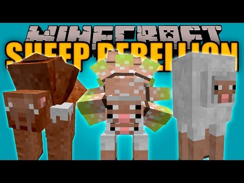 SHEEP REBELLION MOD - Ovejas Mutantes Extraterrestres!! - Minecraft mod 1.7.10 Review ESPAÑOL