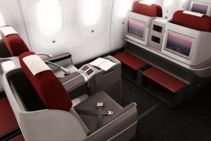 LATAM 787-9 Dreamliner business class.
