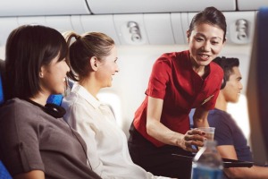 Cathay crew know how to handle awkward moments.