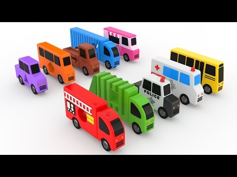 Shapes for Children to Learn with Street Vehicle Toys  - Shapes and Colors Collection for Children