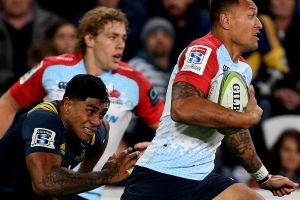 Rejuvenated: Waratahs star Israel Folau has rediscovered his running game in recent weeks.