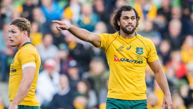 Debut: Karmichael Hunt in his first Wallabies Test on Saturday against Fiji