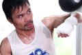 Upping the intensity: Manny Pacquiao training in Manila.