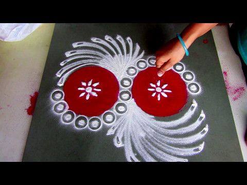 Creative Art  easy rangoli design 2017