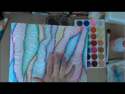 Creative Art Journaling Tutorial - Optical Art