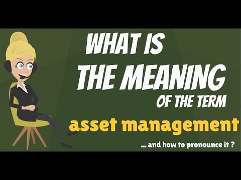 What is ASSET MANAGEMENT? What does ASSET MANAGEMENT mean? ASSET MANAGEMENT meaning