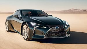 The new Lexus coupe will come in a hybrid (pictured) and V8 version.