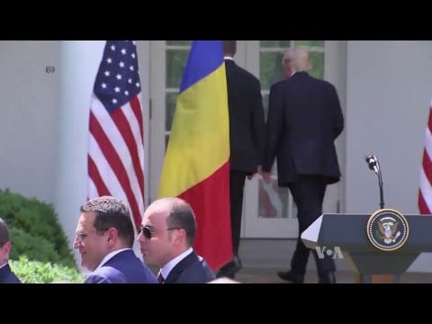 President Donald Trump holds joint news conference with Romanian President Klaus Iohannis