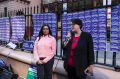 Mehreen Faruqi and Penny Sharpe campaign for abortion law reform outside NSW Parliament. 