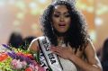 Kara McCullough after she was crowned the new Miss USA in Las Vegas. 