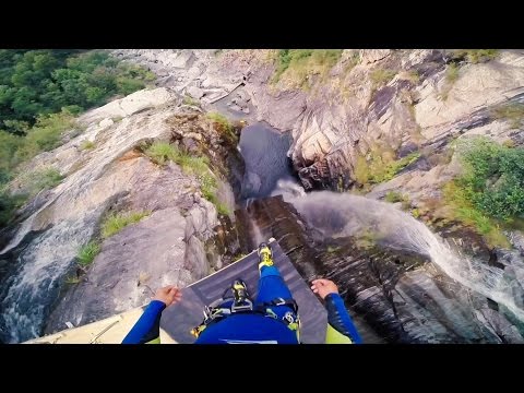 Laso Schaller's Insane 59 Meter Cliff Jump!