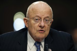 In this photo taken Feb. 9, 2016, Director of the National Intelligence James Clapper speaks on Capitol Hill in Washington.