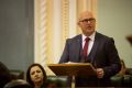 Treasurer Curtis Pitt in Parliament on budget day 2017.